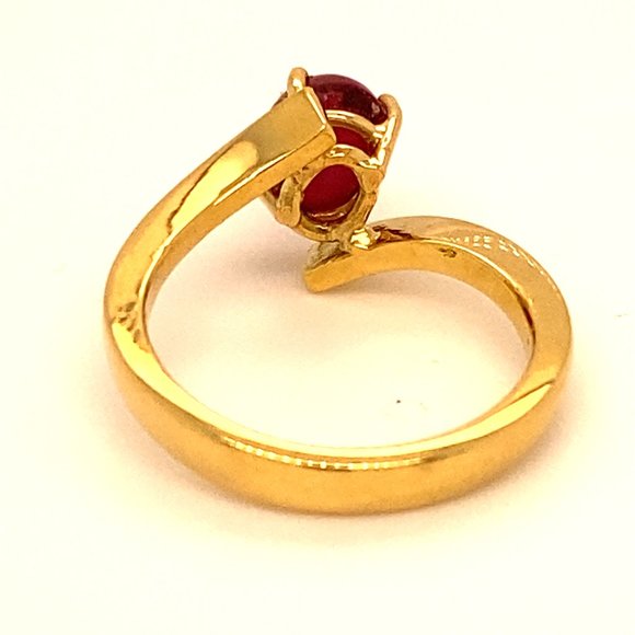 GIA Certified Cats Eye Ruby 2.11ct 18k Gold Ring - Picture 5 of 9